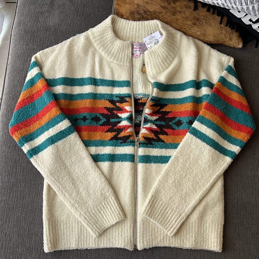 Panhandle zip sweater jacket